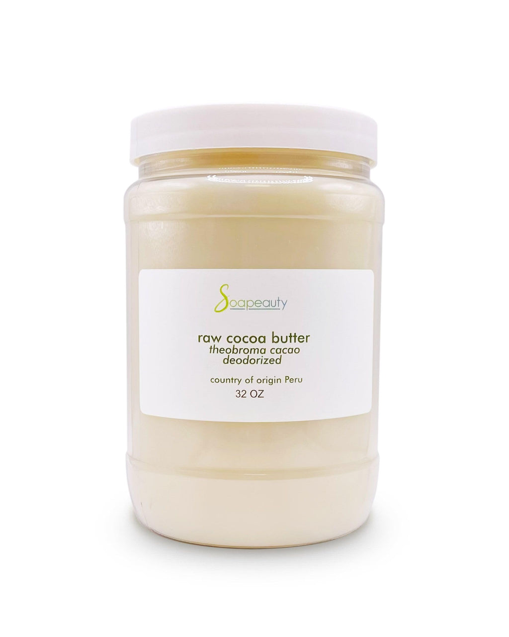 Soapeauty Cocoa Butter Raw – 100% Pure, Organic Cold-Pressed, Vegan (32 oz)