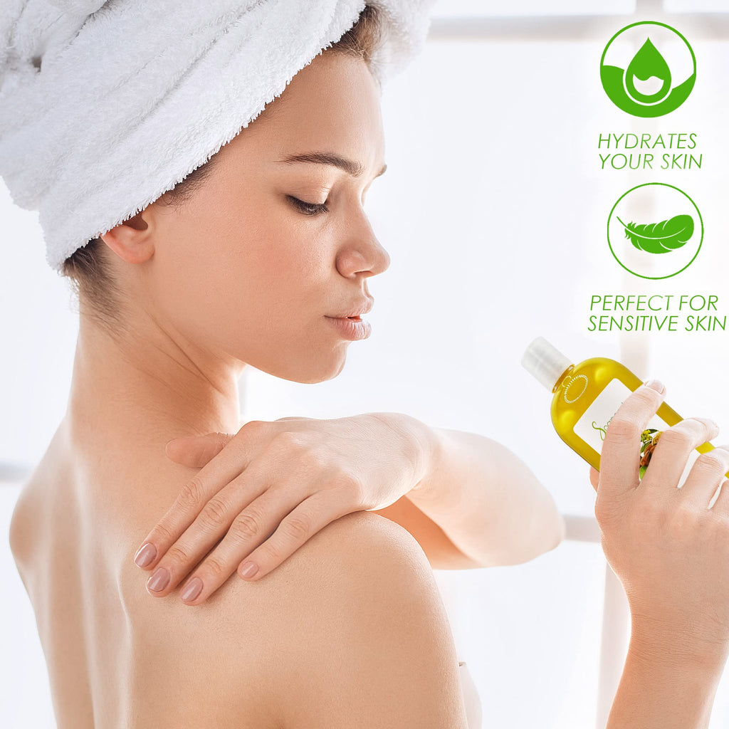 Soapeauty Golden Jojoba Oil - 100% Pure & Natural, Cold-Pressed, Hexane-Free | 12 oz