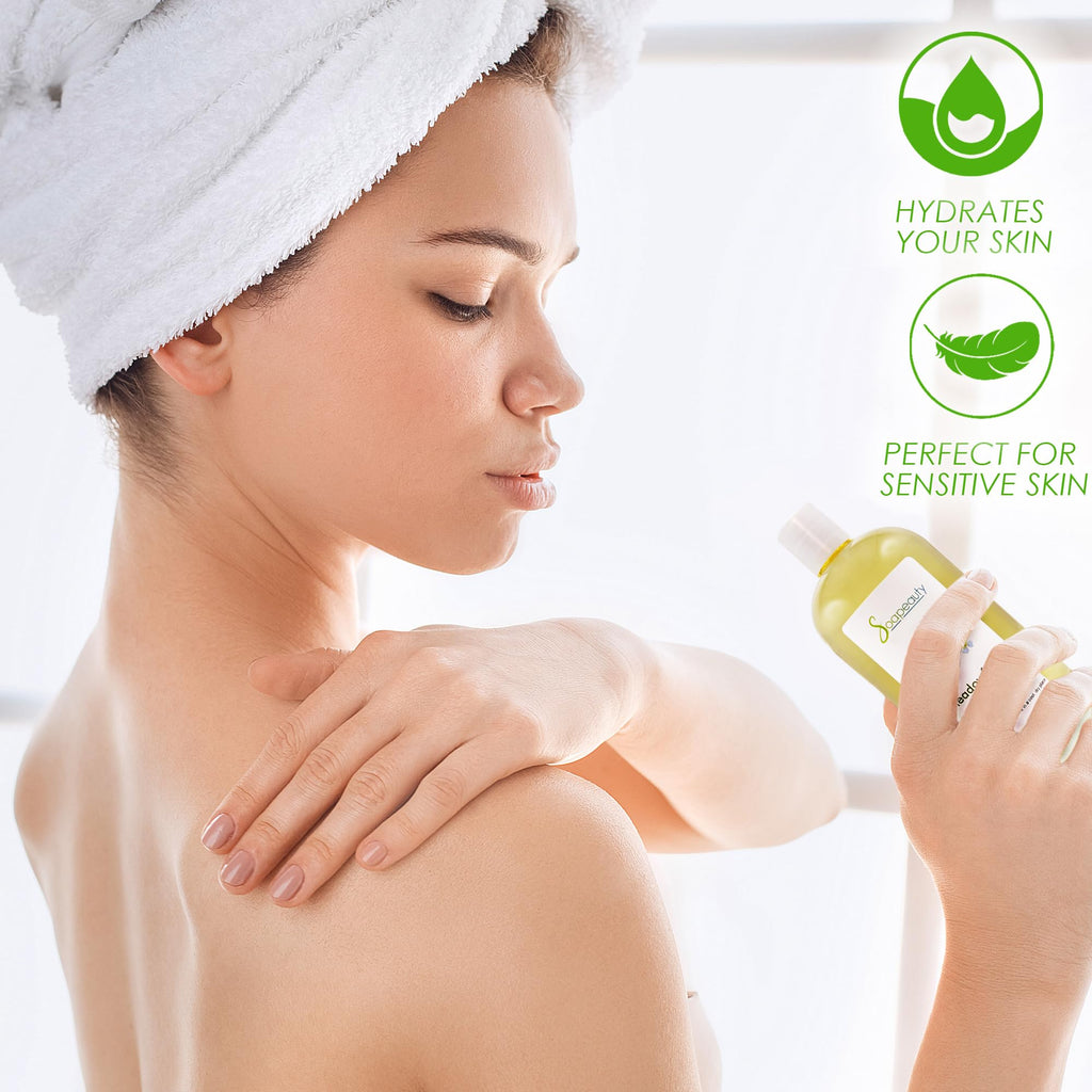 Soapeauty Meadowfoam Seed Oil – Cold Pressed Unrefined 32 oz | Pure Moisturizer for Skin & Hair