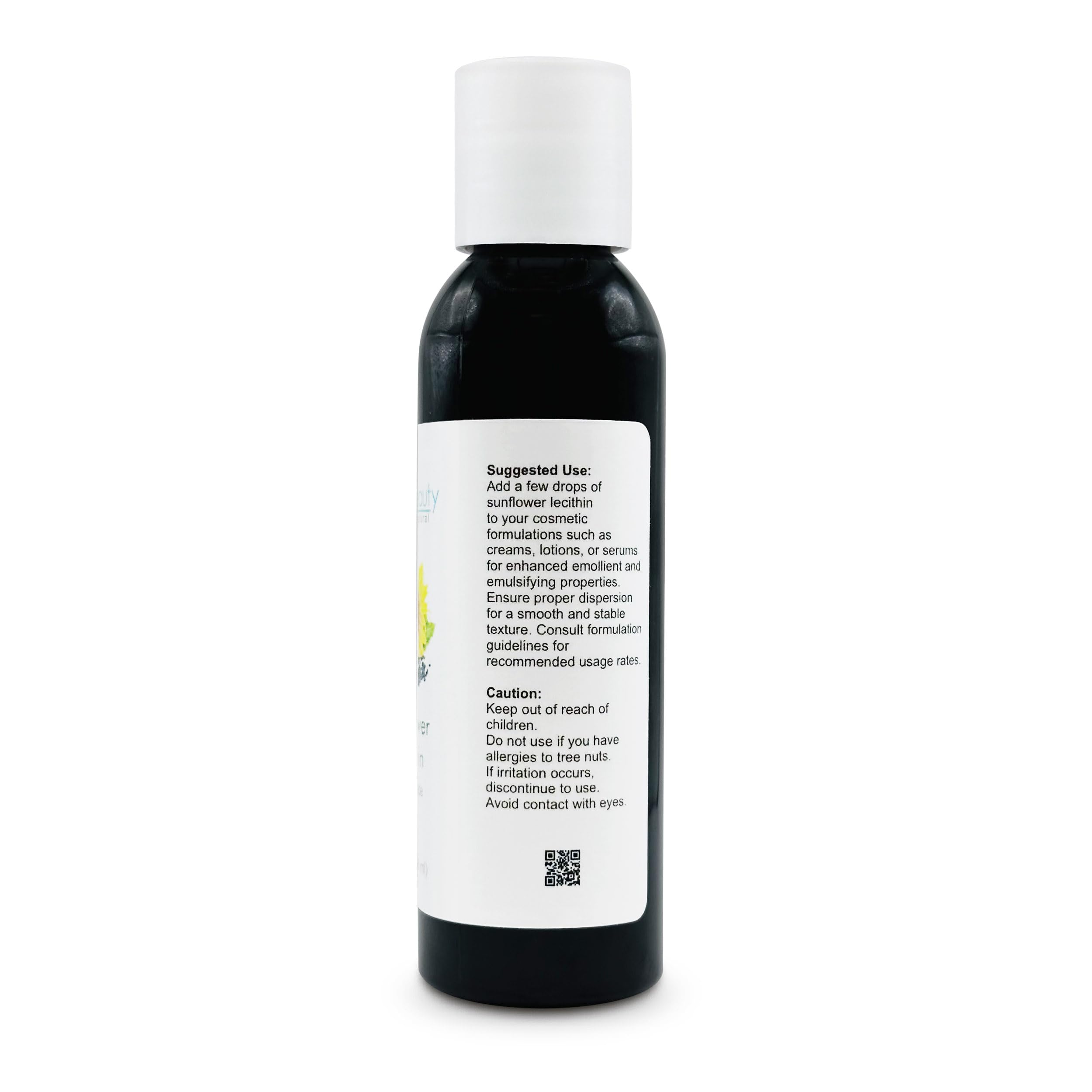 Soapeauty Sunflower Lecithin Liquid Oil — Cold Pressed, Unrefined, USP Grade (4 fl oz)