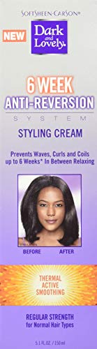 SoftSheen Dark & Lovely 6 Week Anti-Reversion Styling Cream Regular Strength, 5.1 oz – Smooth, Humidity-Resistant Finish