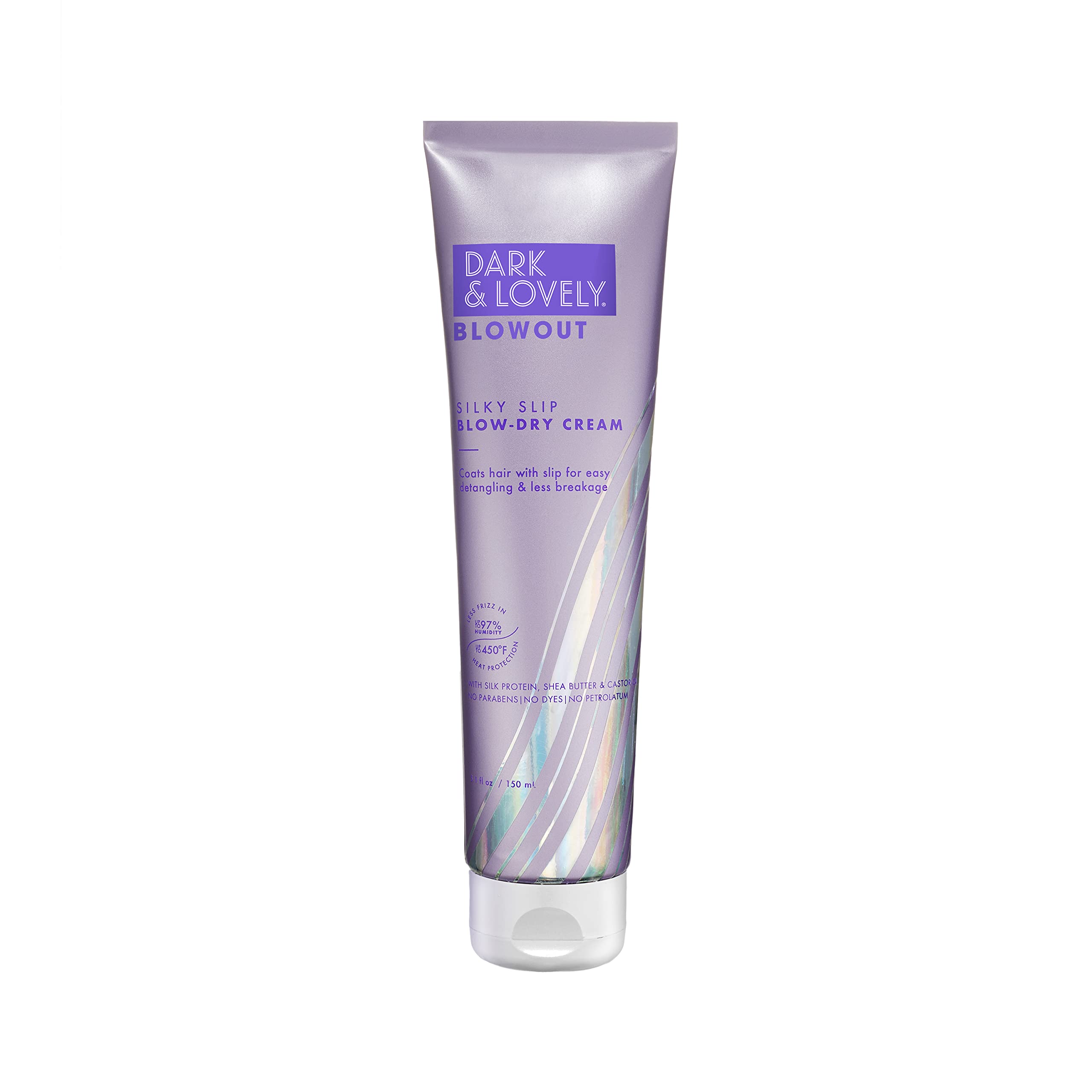 SoftSheen Dark&Lovely Silky Slip Blow Dry Cream – Heat Protectant & Detangler, 5 oz