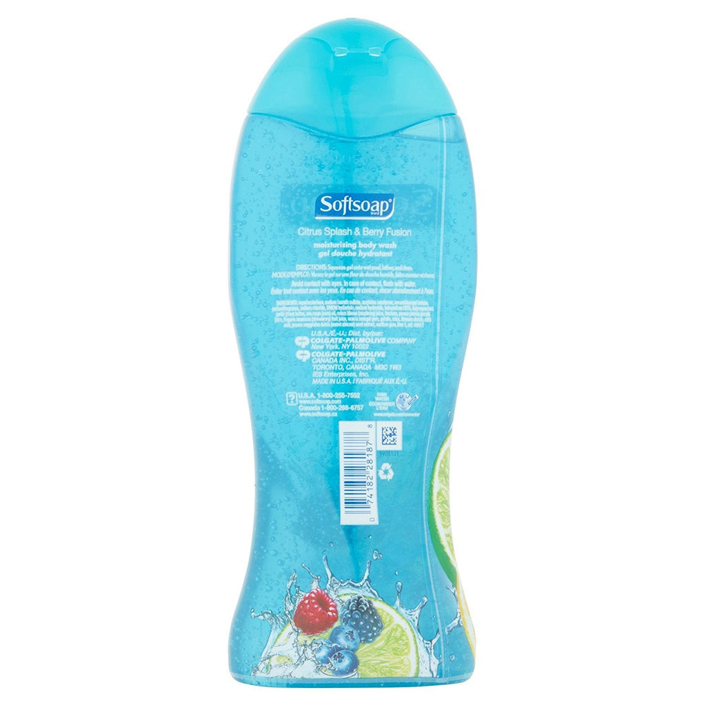 Softsoap Moisturizing Body Wash – Citrus Splash & Berry Fusion | Pack of 3, 18 oz Bottles