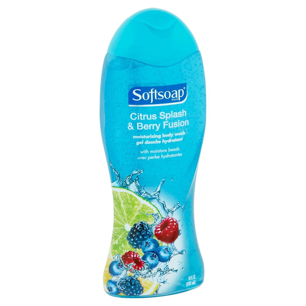 Softsoap Moisturizing Body Wash – Citrus Splash & Berry Fusion | Pack of 3, 18 oz Bottles