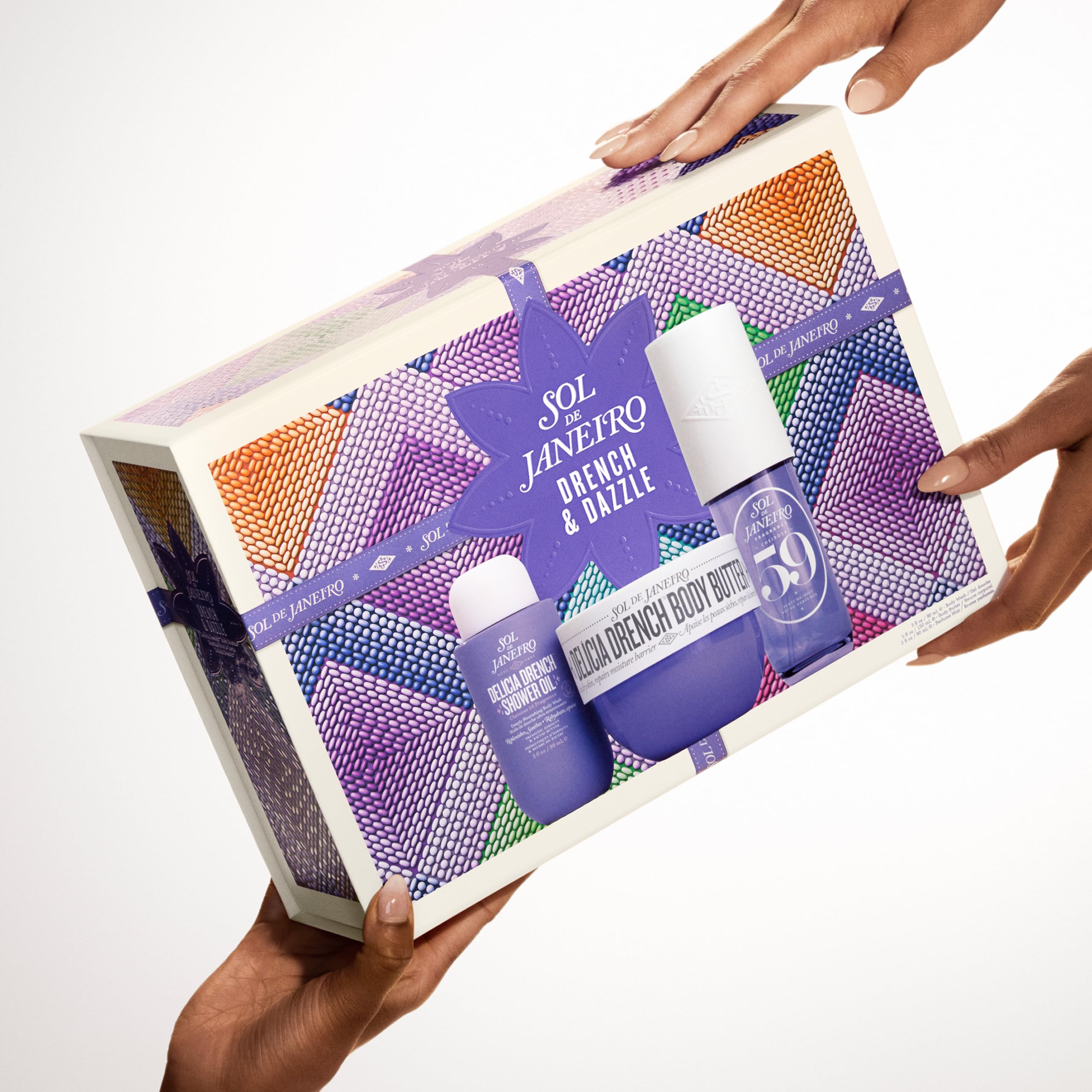 Sol de Janeiro Delícia Drench Vanilla Gift Set – Shower Oil, Body Butter & Cheirosa 59 Mist