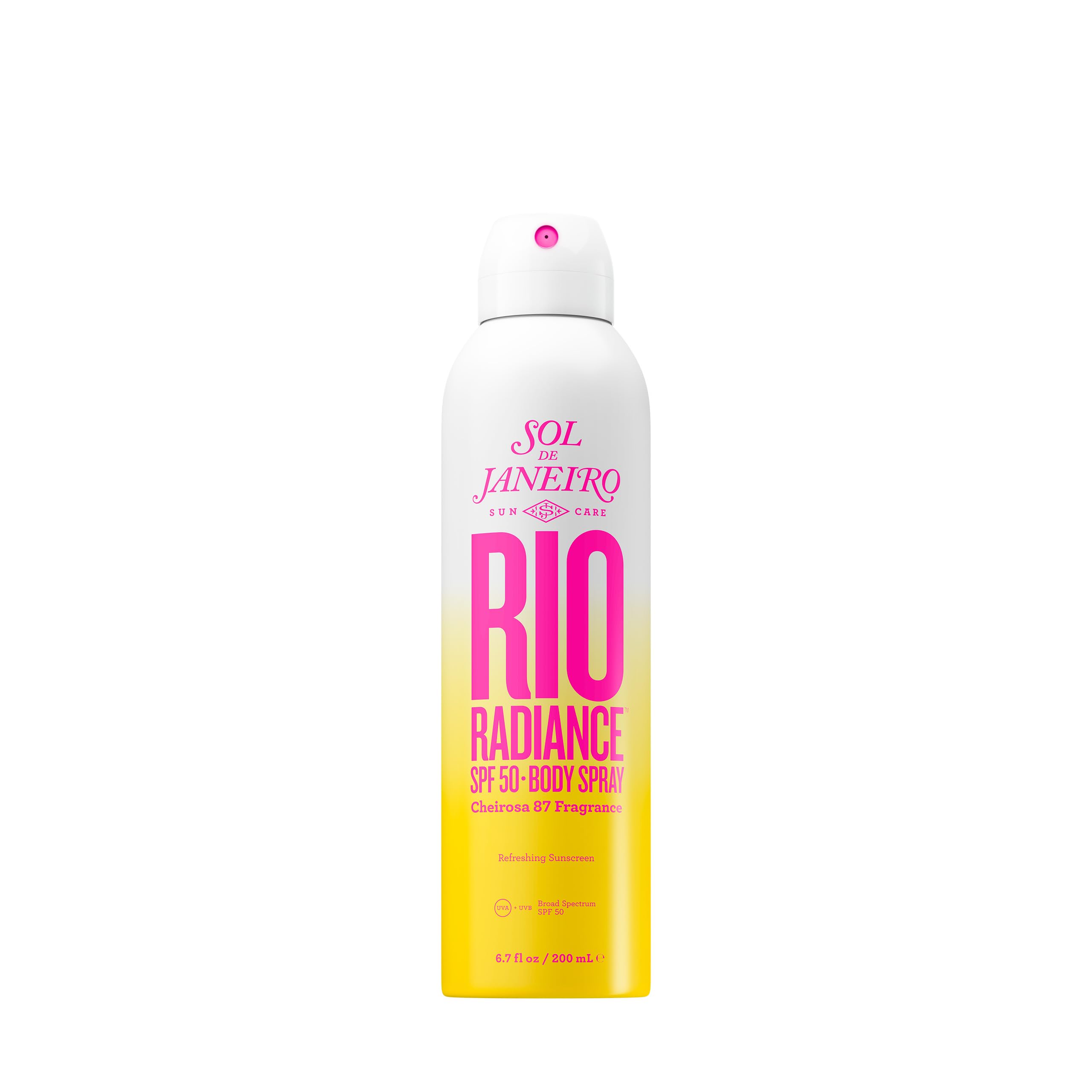 Sol de Janeiro Rio Radiance SPF 50 Body Spray – Broad Spectrum UVA/UVB, Niacinamide & Antioxidants