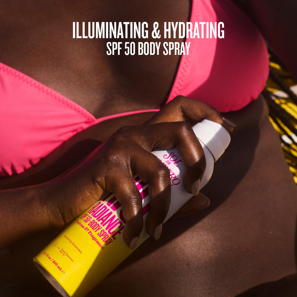 Sol de Janeiro Rio Radiance SPF 50 Body Spray – Broad Spectrum UVA/UVB, Niacinamide & Antioxidants