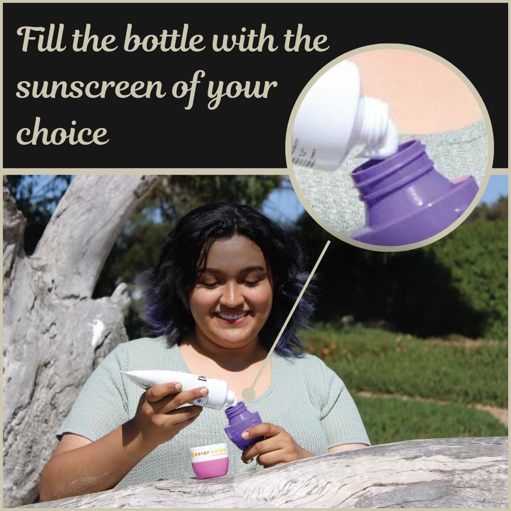 Solar Swipe Sunscreen Applicator – Portable, Refillable, Mess-Free for All Ages