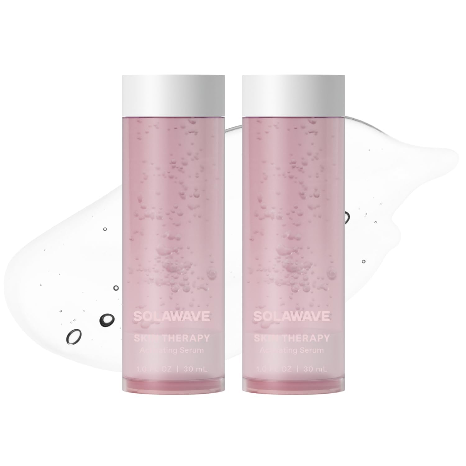SolaWave Skin Therapy Activating Serum with 2-Pack Refills | Hydrating Red Light Therapy & Microcurrent Support