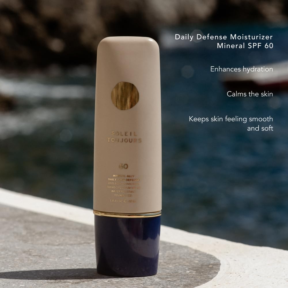 Soleil Toujours Daily Defense Moisturizer SPF 60 with Vitamin C | Mineral Sunscreen for Face