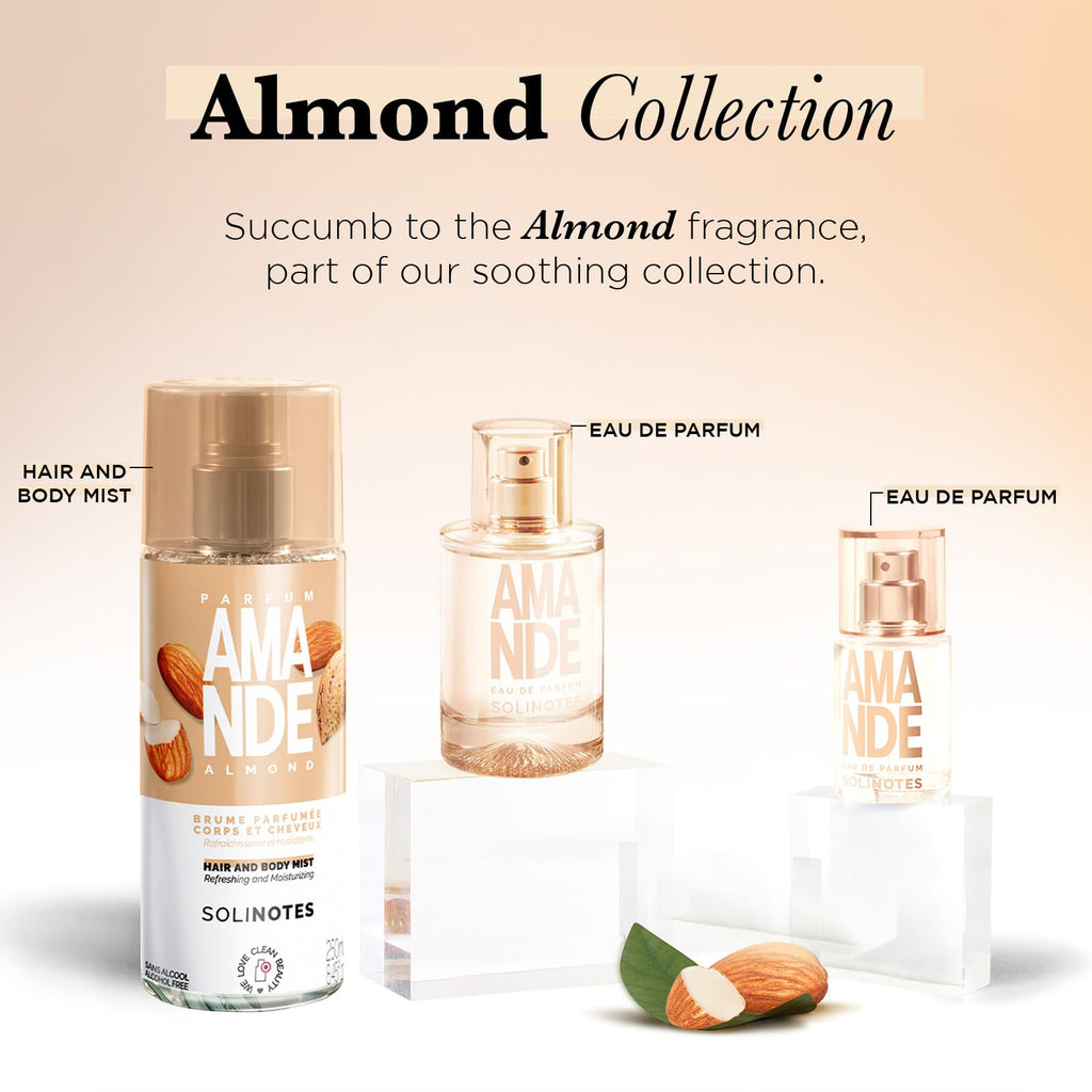 Solinotes Almond EDP for Women – Delicate Floral, Soothing Scent | Made in France | Vegan 0.5 fl oz