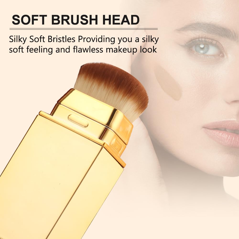 SOLOTREE 2-in-1 Foundation Stick with Brush | Color-Matching Hydrating Foundation