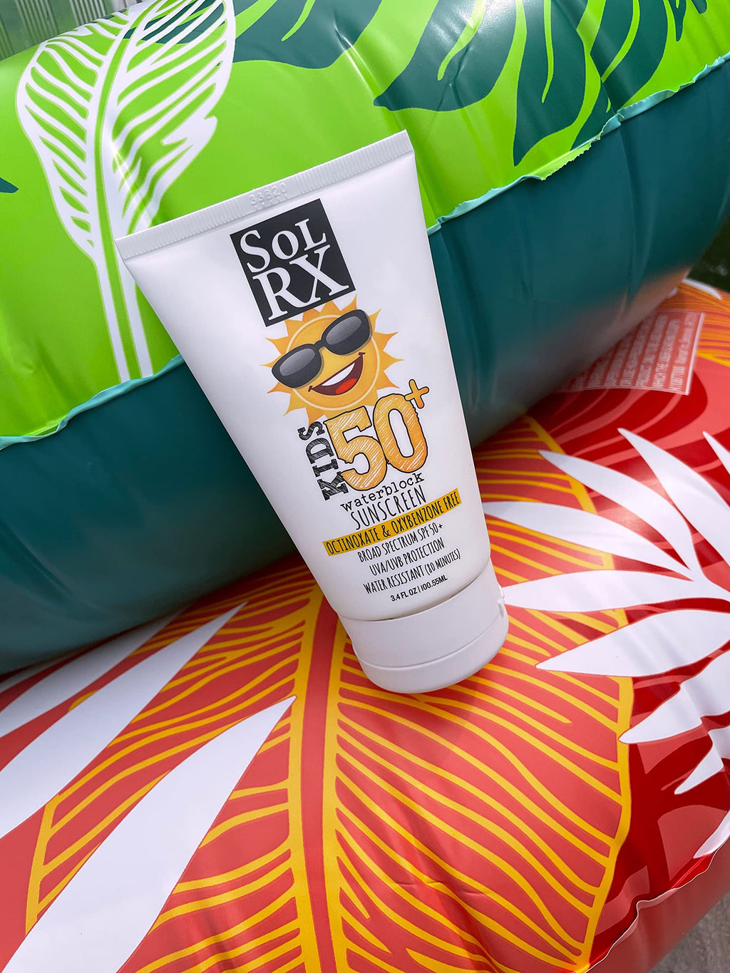 SolRX KID'S SPORT Sunscreen SPF 50+ | Oxybenzone Free, Reef Safe, Face & Body, Pack of 2
