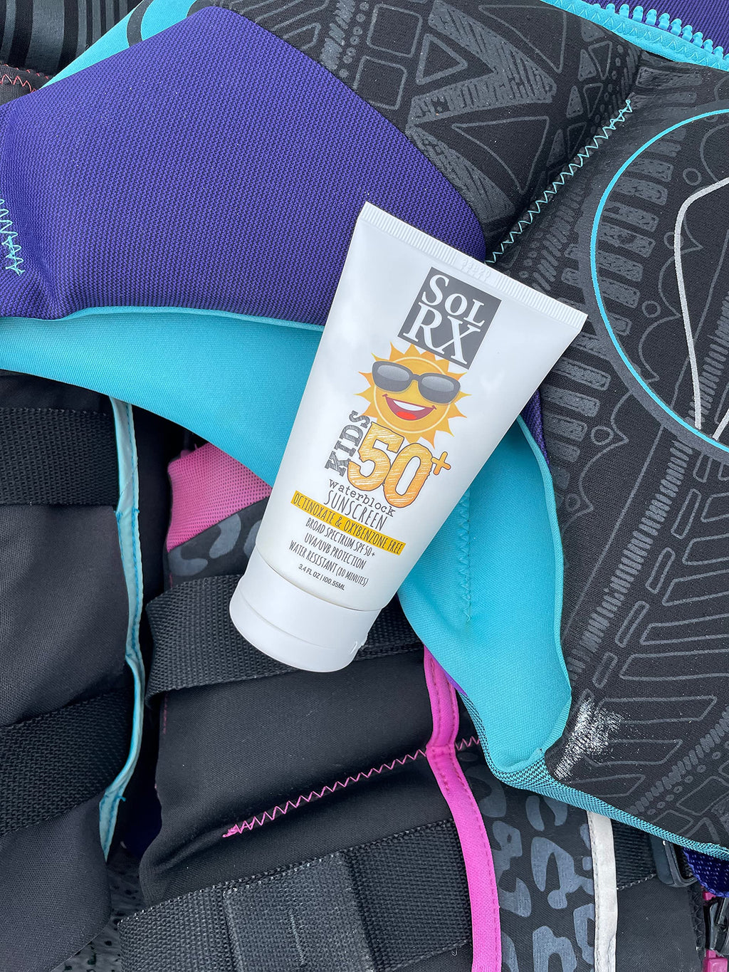 SolRX KID'S SPORT Sunscreen SPF 50+ | Oxybenzone Free, Reef Safe, Face & Body, Pack of 2