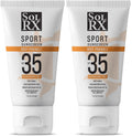 SolRX SPORT SPF 35 Sunscreen – Reef Friendly, Oxybenzone Free, Fragrance Free (Pack of 2) | Made in USA