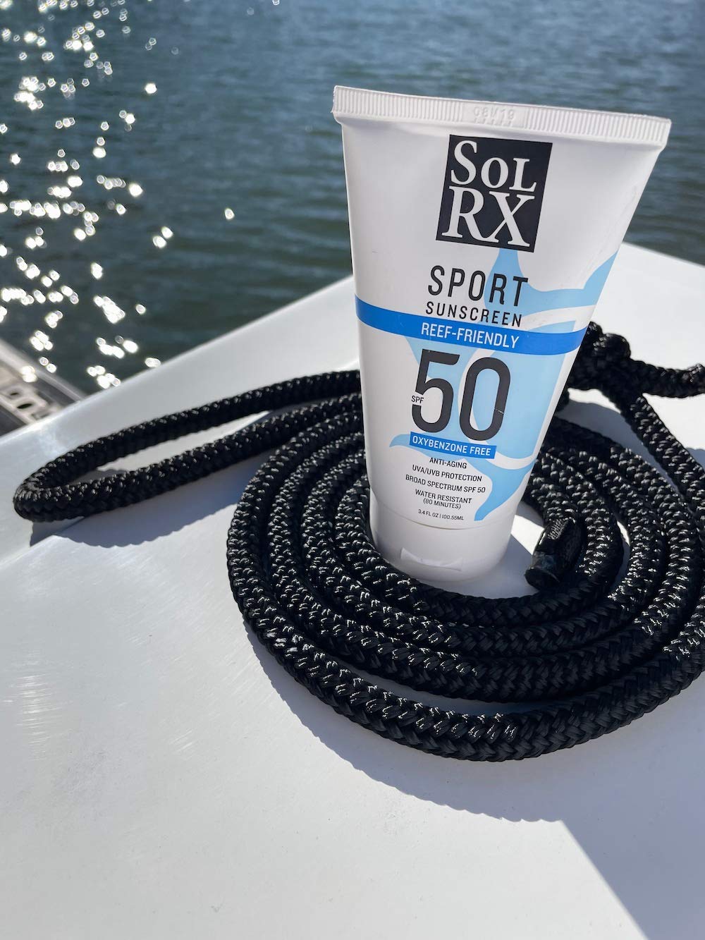 SolRX SPORT SPF 50 Sunscreen – Oxybenzone Free, Fragrance Free, Reef Friendly (Pack of 2)