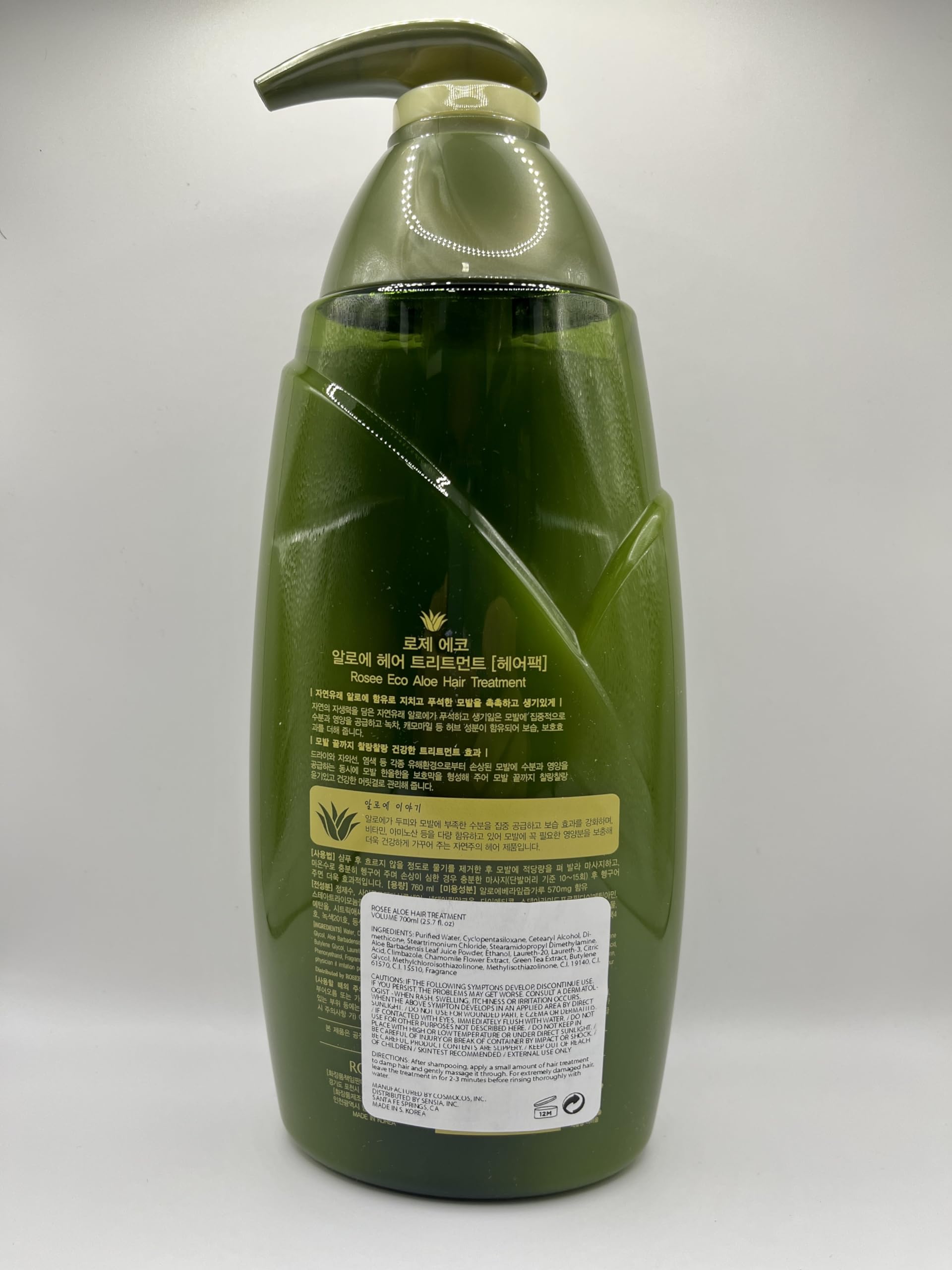 SOMANG ROSEE ECO ALOE Hair Treatment 760ml | Nourishing Aloe, Chamomile & Green Tea