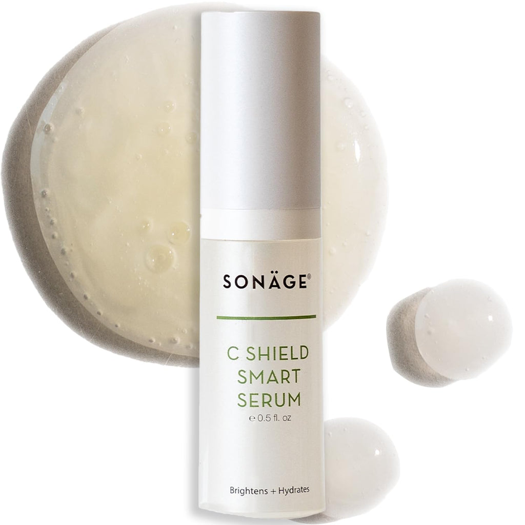 SONAGE C Shield Smart Serum: Hyaluronic Acid & Vitamin C | Brightens, Blue Light Shield, Fades Dark Spots (15 ml)