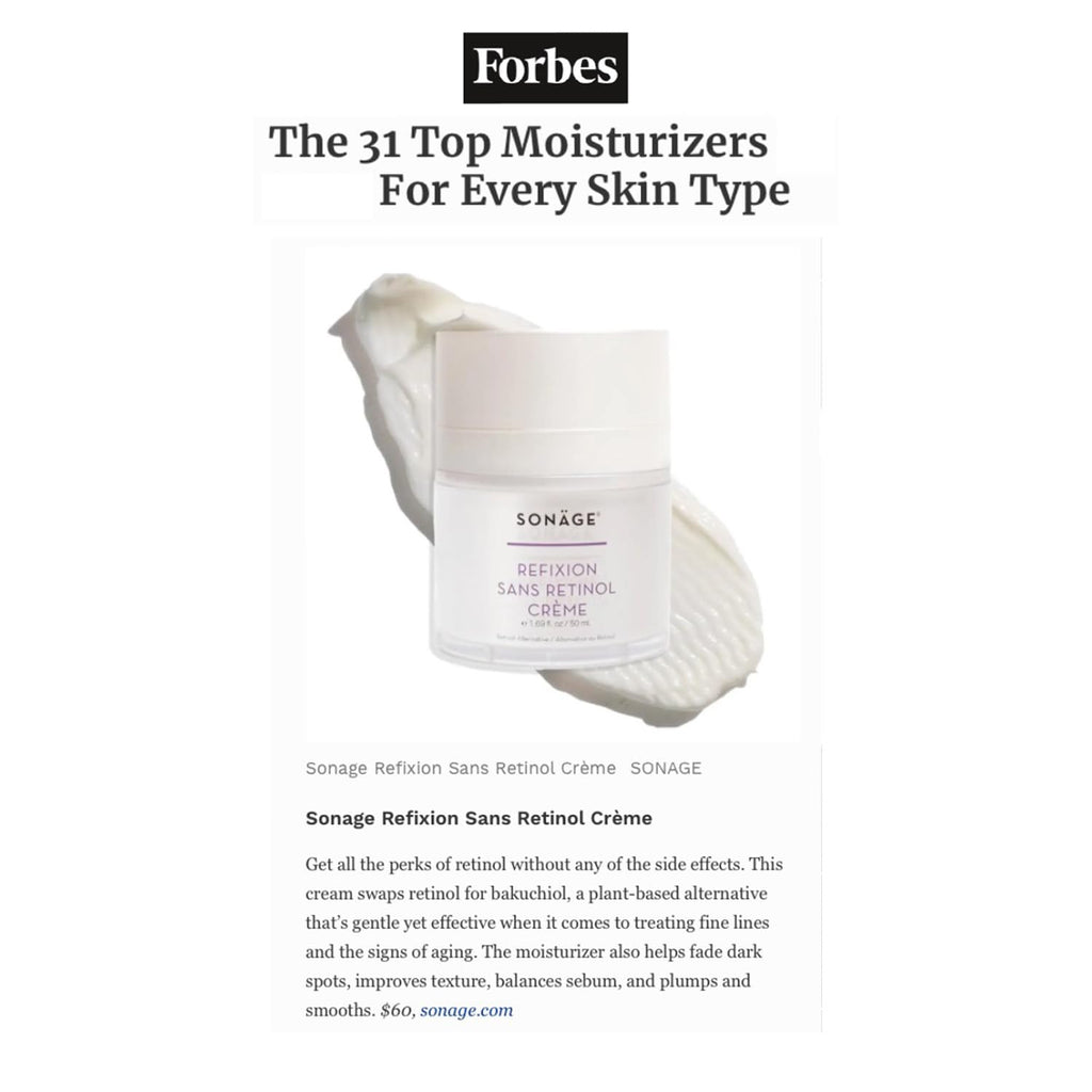 SONAGE Refixion Sans Retinol Cream | Bakuchiol Anti-Aging Moisturizer | Natural Retinol Alternative