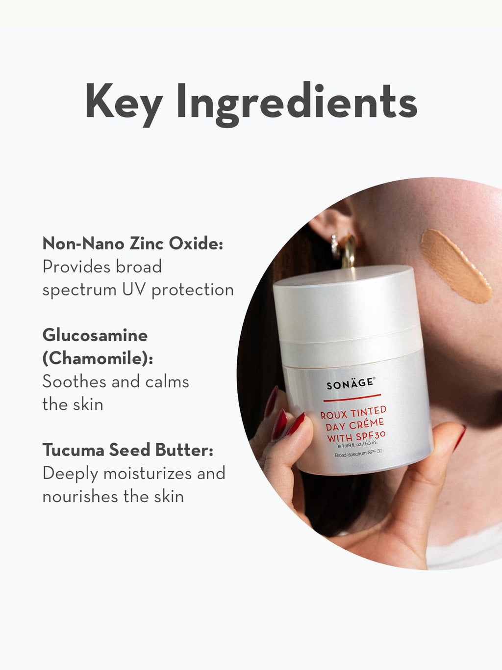 Sonage Roux Tinted Moisturizer SPF 30 – Mineral Sunscreen, Lightweight Sheer Coverage