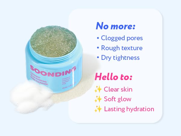 SOONDING Coconut Jelly Pudding Cleanser – Jelly-to-Foam Hydrating Face Wash (100ml)