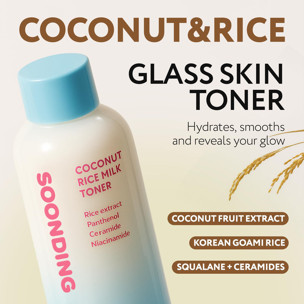 SOONDING Coconut Rice Milk Toner – Calming Hydration, Barrier Support, Fragrance-Free (150ml)
