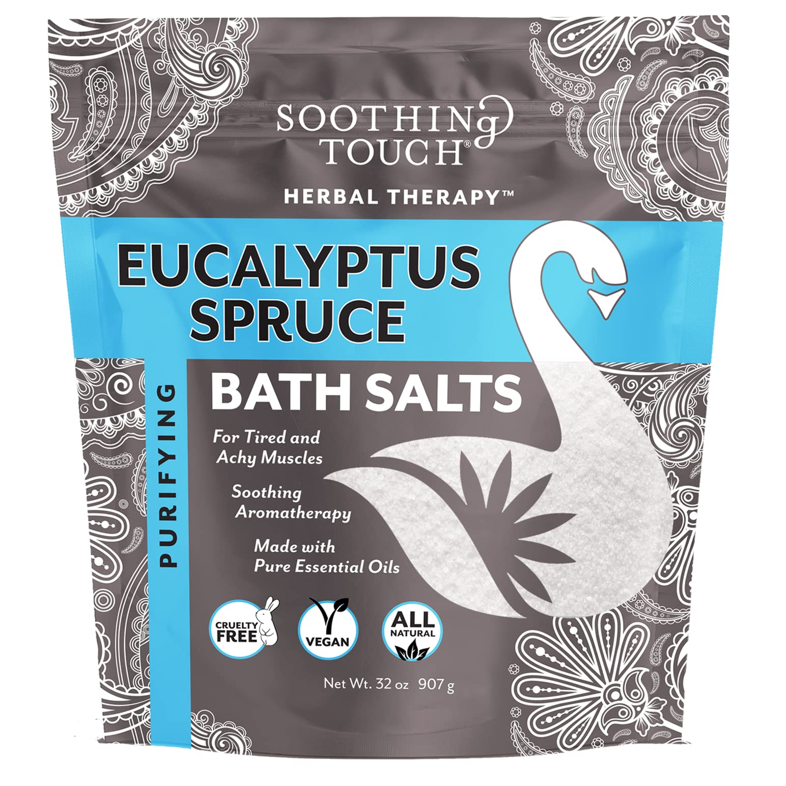 Soothing Touch Eucalyptus Spruce Bath Salts Pouch, 32 oz
