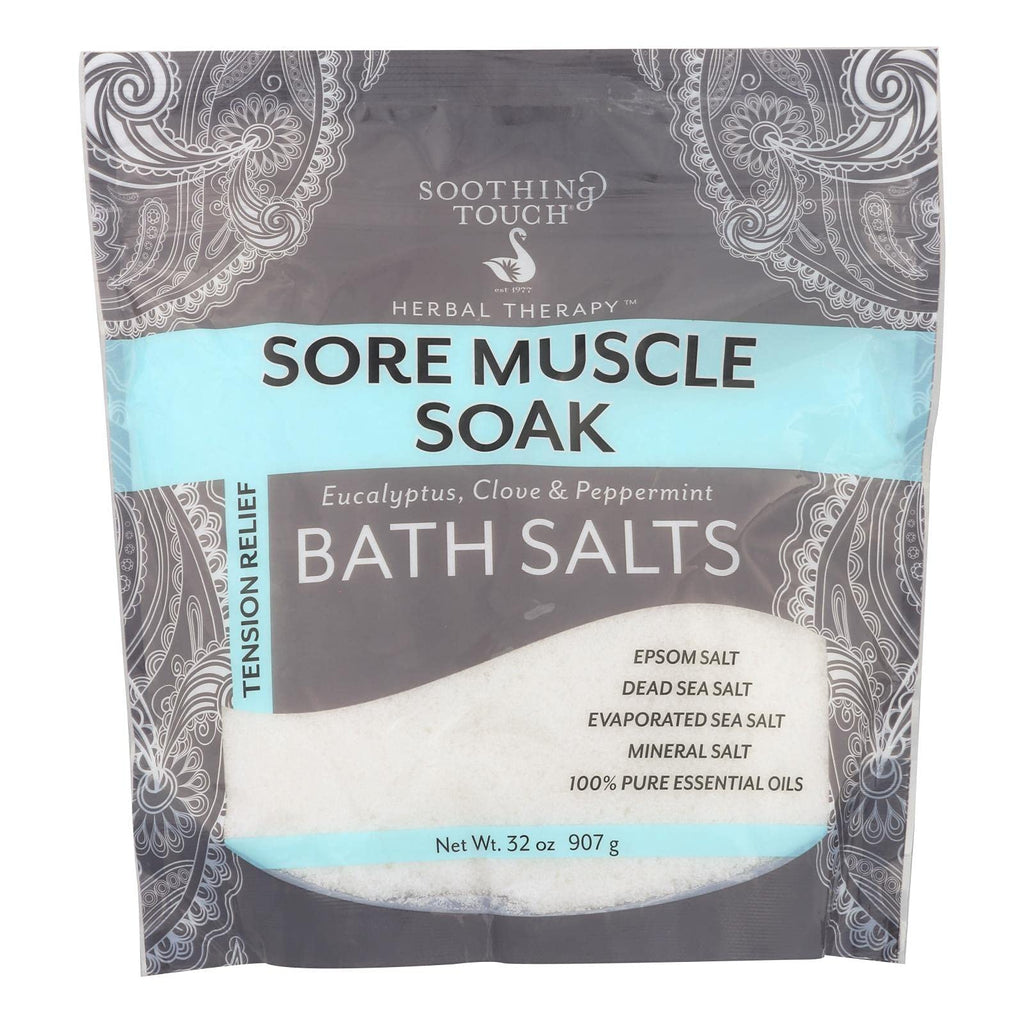 Soothing Touch Bath Salts, Muscle Soak – 32 oz | Relaxing Mineral Bath for Post-Workout Comfort
