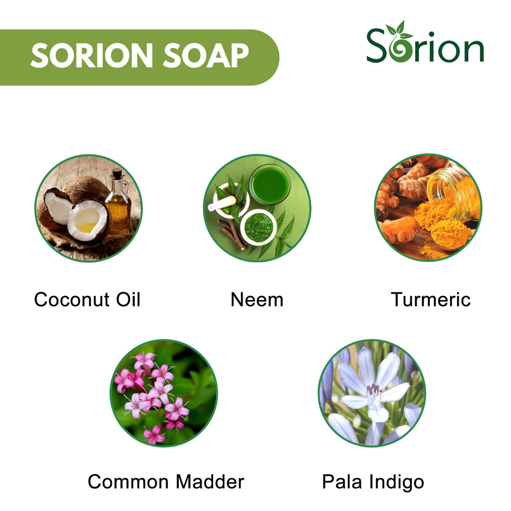 Sorion Soap for Face and Body – Hydrating Bar with Coconut Oil, Turmeric & Pala Indigo