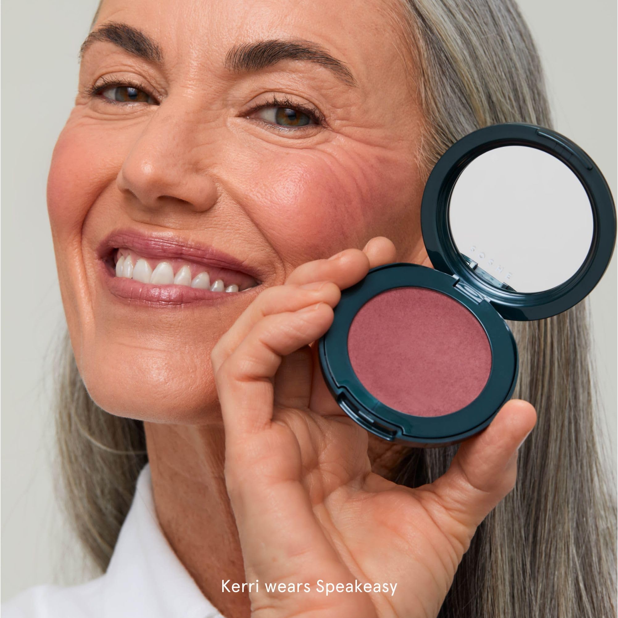 SOSHE Beauty - Blurring Pillow Blush Speakeasy Dusty Mauve | Cream-to-Powder, Vegan, Cruelty-Free