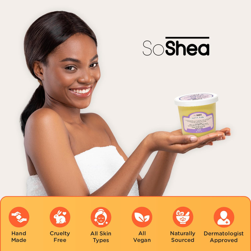 SoShea Whipped Shea Butter Musk – Deep Moisture, 100% Ghana Shea, Vegan, 11.5oz