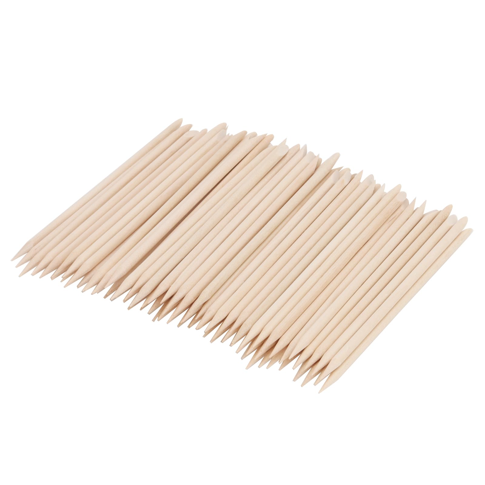 SOUJAP Orange Wood Nail Sticks – 2000 Dual-Ended Cuticle Pushers for Manicure & Pedicure