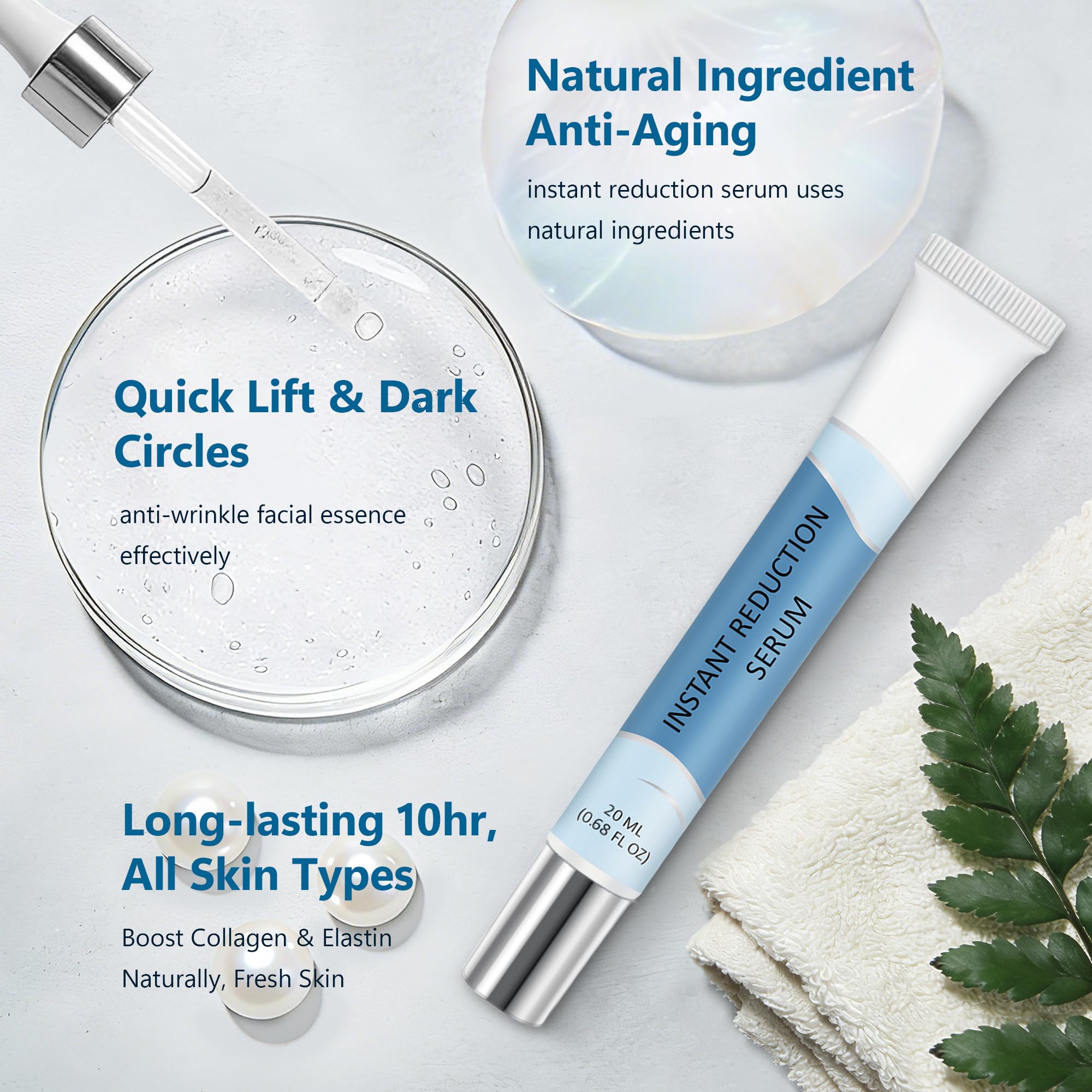 Sounece Instant Eye Lift Serum – 20ML | Visibly Reduces Under-Eye Bags, Dark Circles & Puffiness