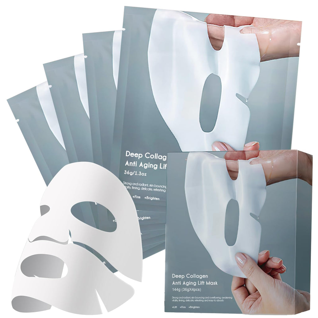 SOYUB Collagen Face Mask – Hydrating Overnight Mask for Elasticity, Firmness & Moisture (4 pcs)