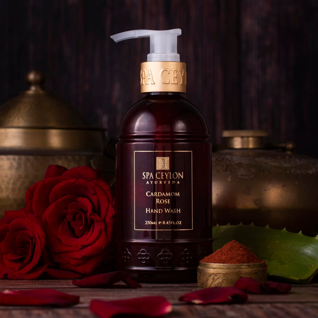 SPA CEYLON Cardamom Rose Hand Wash | Hydrating Aloe Vera, Olive & Coconut