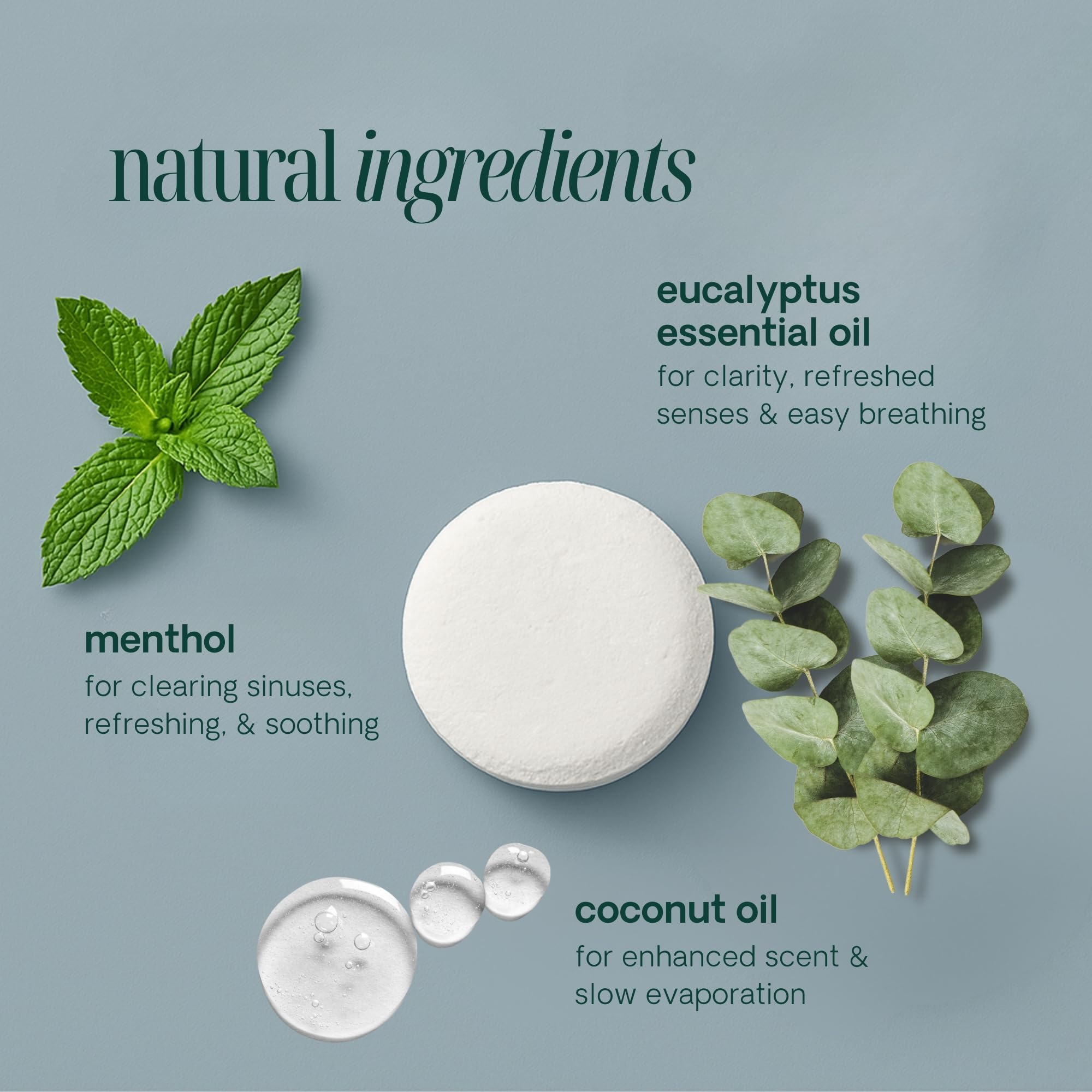 Spa For One Shower Steamers Aromatherapy 10 Pack – Eucalyptus, Made in USA
