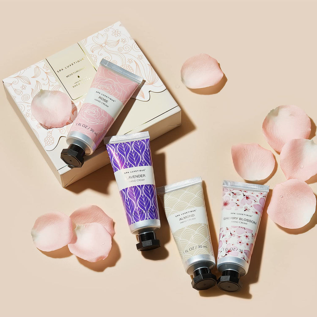 Spa Luxetique Hand Cream Gifts Set — 4 Fragrances, Travel Size Moisturizers
