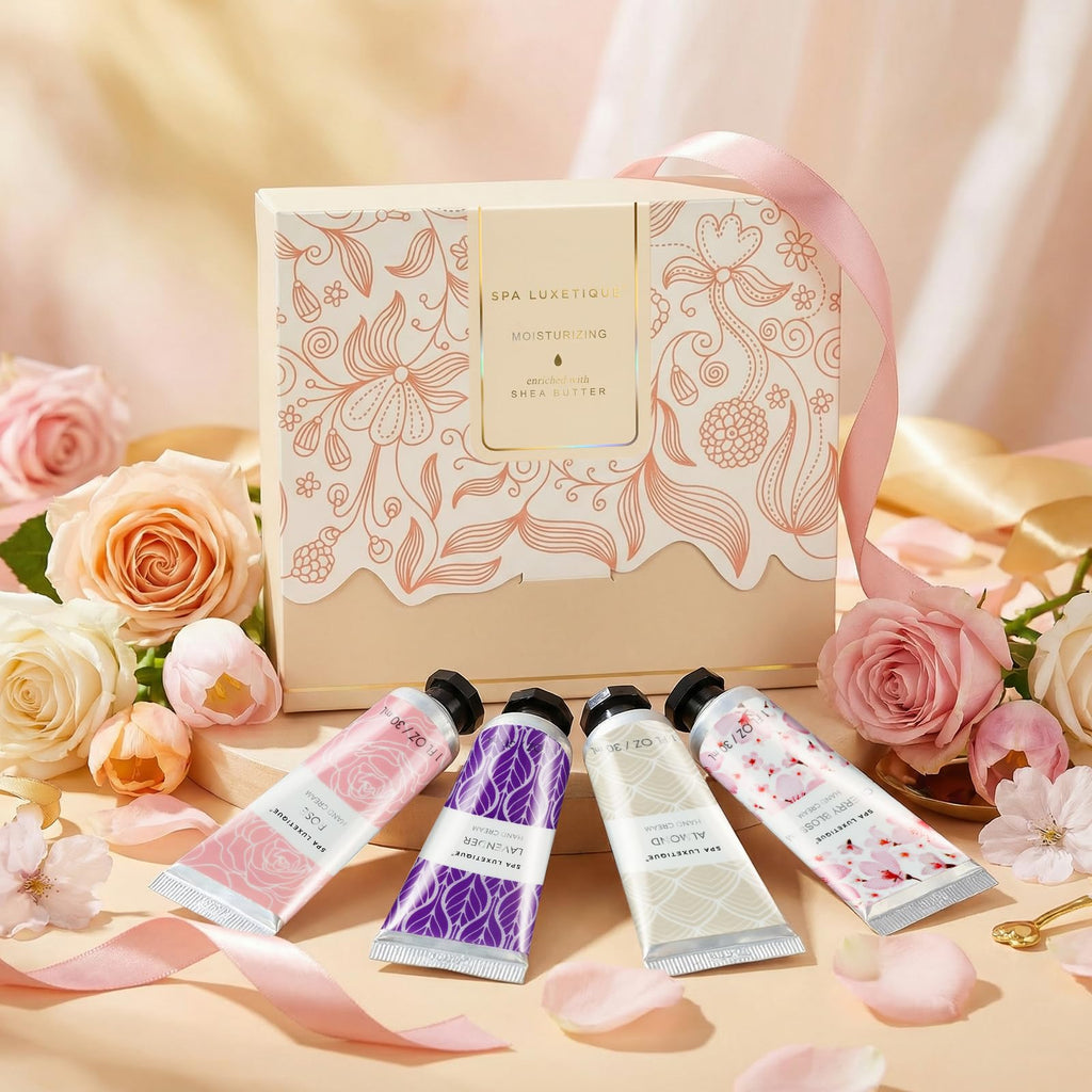 Spa Luxetique Hand Cream Gifts Set — 4 Fragrances, Travel Size Moisturizers
