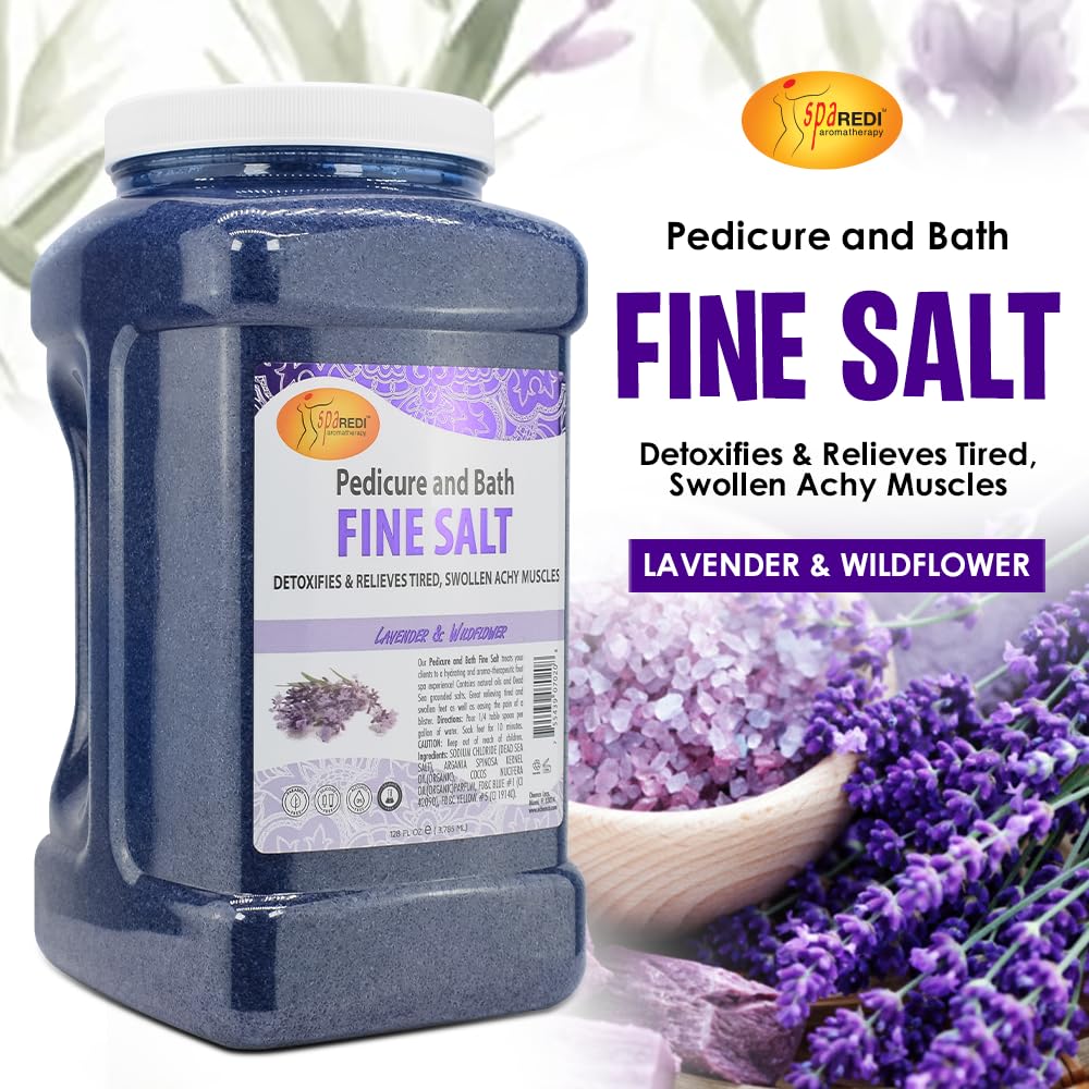 SPA REDI Detox Foot Soak Salt with Lavender & Wildflower – 128 oz
