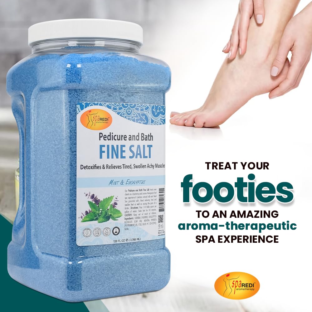 SPA REDI Detox Foot Soak – Mint & Eucalyptus, 128 oz