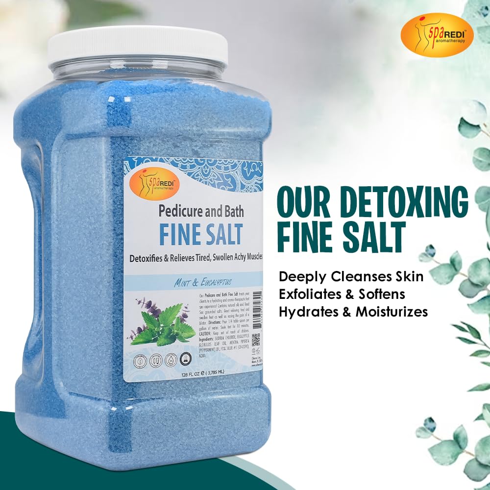 SPA REDI Detox Foot Soak – Mint & Eucalyptus, 128 oz