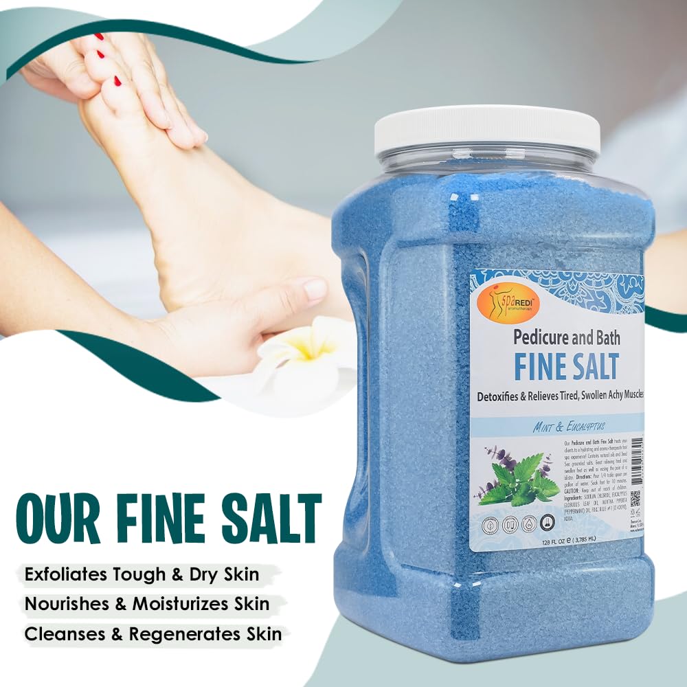SPA REDI Detox Foot Soak – Mint & Eucalyptus, 128 oz