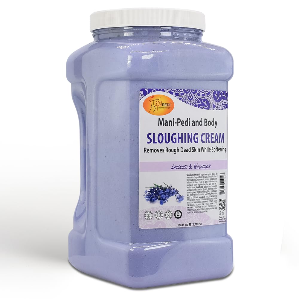 SPA REDI Foot Sloughing Cream & Lavender and Wildflower – 128 Oz Exfoliating Pedicure Care