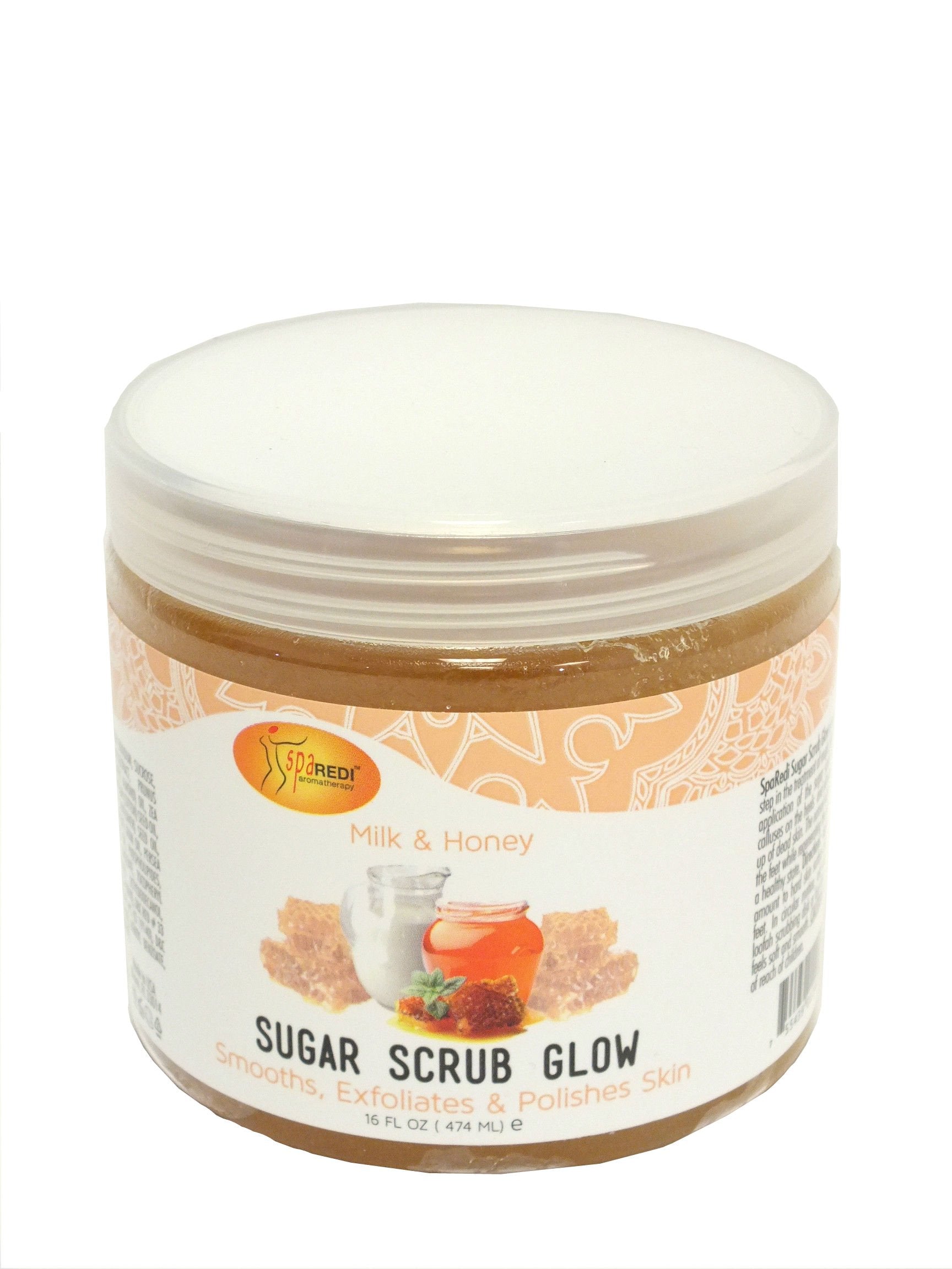 SPA REDI Milk & Honey Sugar Body Scrub, 16 oz – Exfoliating, Moisturizing & Hydrating