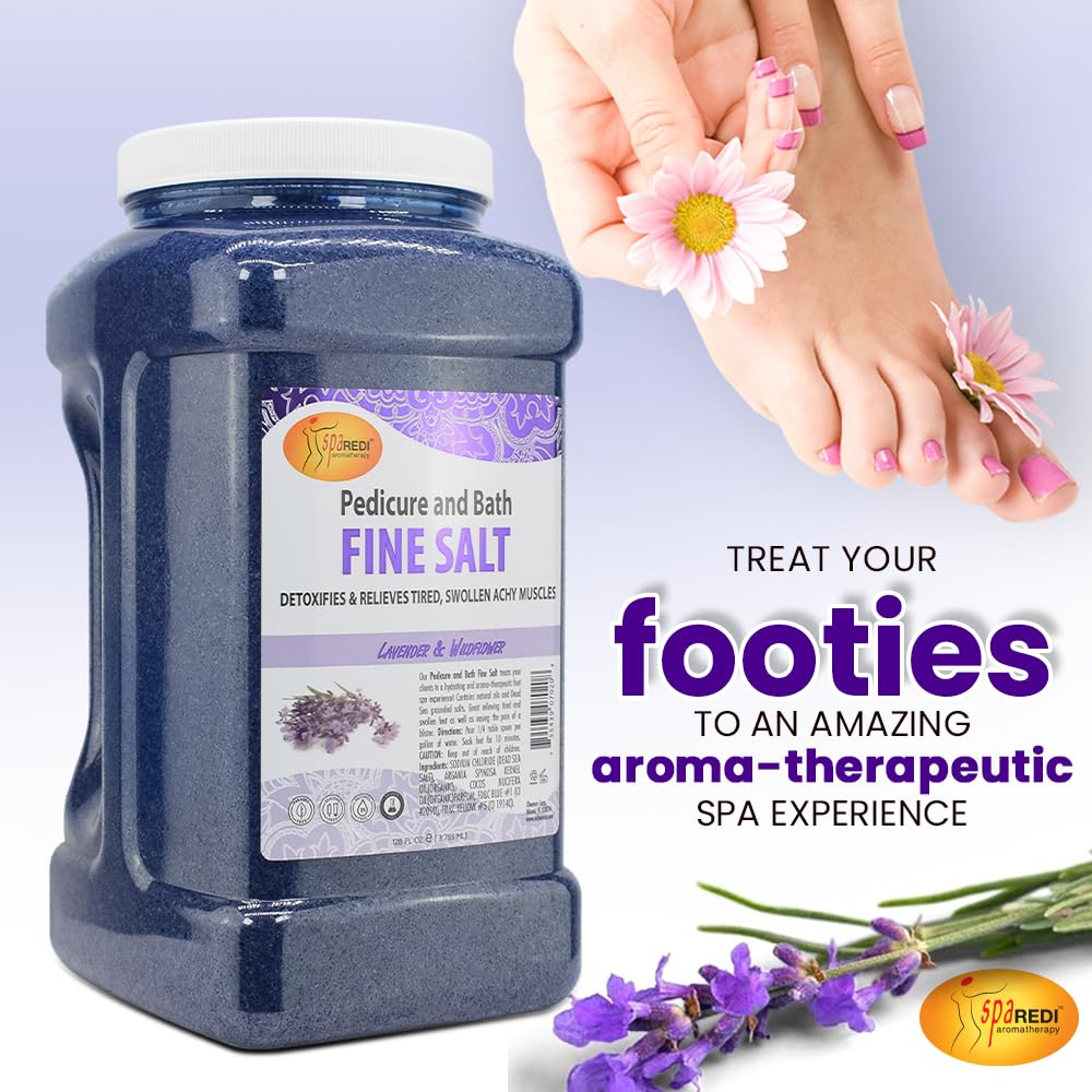 SPA REDI Detox Foot Soak Salt with Lavender & Wildflower – 128 oz
