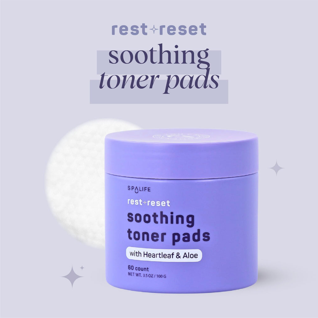 SpaLife Beauty Rest & Reset Toner Pads – Hydrating, Gentle Toner Pads for Uneven Skin Tone