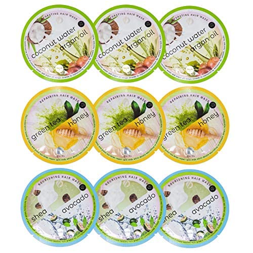 SpaLife Korean Deep Conditioning Hair Mask Packets – Repair, Nourish & Hydrate Dry Hair (9 Pack)
