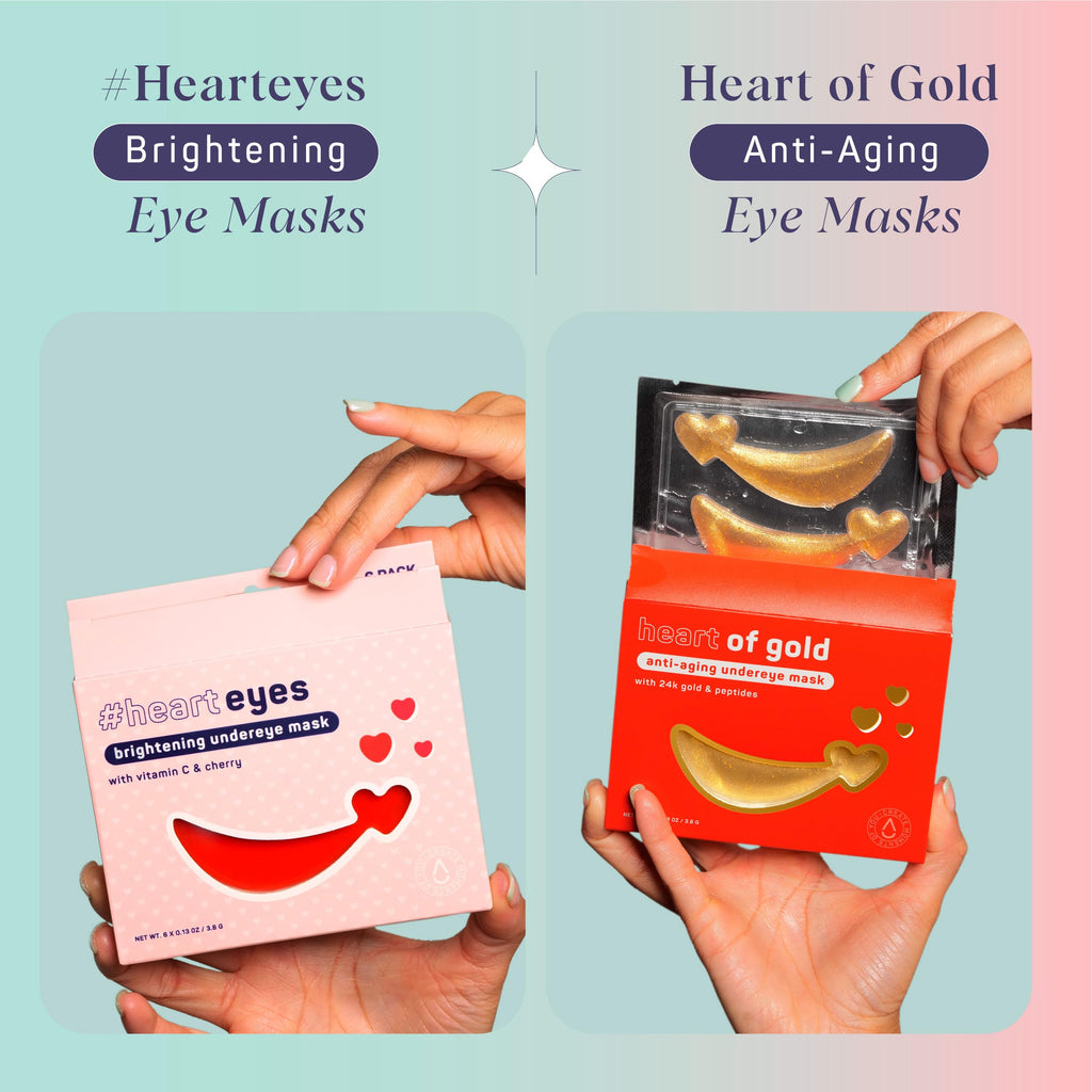 SpaLife Heart-Shaped Hydrogel Undereye Mask – Hydrating Patches, 24 Count, Giftable