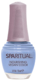 SpaRitual Nourishing Vegan Nail Color Inner Life – One-Step Polish, Light Blue Creme, 0.5 fl oz