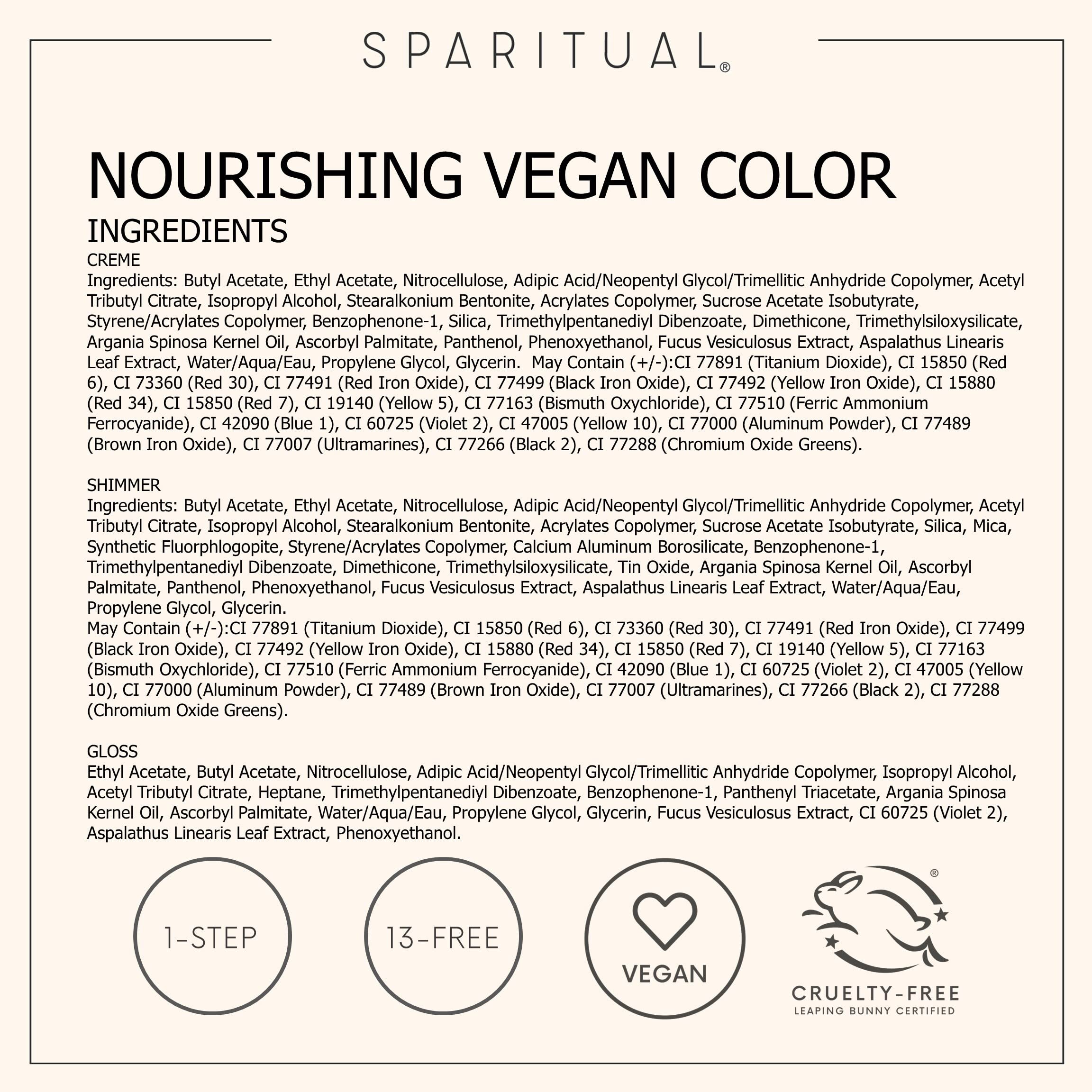 SpaRitual Nourishing Vegan Nail Color Inner Life – One-Step Polish, Light Blue Creme, 0.5 fl oz